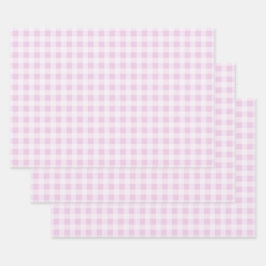 Hoja De Papel De Regalo Cotton Candy Gingham Wrapping Paper Sheets