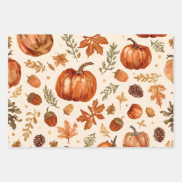 Hoja De Papel De Regalo Cozy Autumn Harvest Wrapping Paper