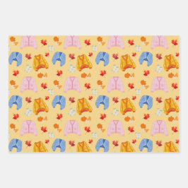 Hoja De Papel De Regalo Cozy Autumn Sweater Pattern