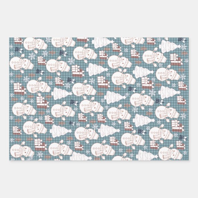 Hoja De Papel De Regalo Cozy Whimsical Holiday  (Anverso)