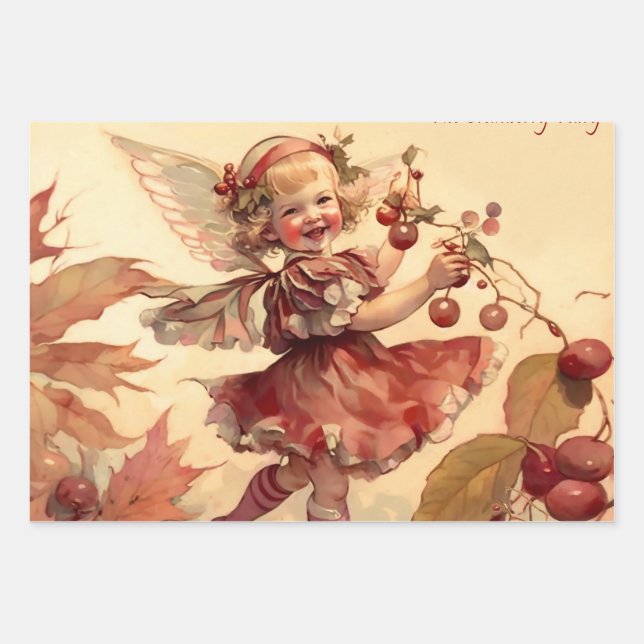 Hoja De Papel De Regalo "Cranberry Fairy", Victoria (Anverso)