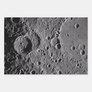 Hoja De Papel De Regalo Cráteres lunares Artemis II