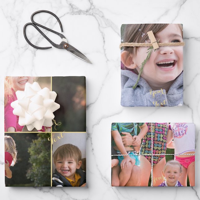 Hoja De Papel De Regalo Crea Personalizado Boda Cumpleaños Navidad Foto DI (DIY Create Custom Wedding Birthday Christmas Photo Wrapping Paper Sheets)