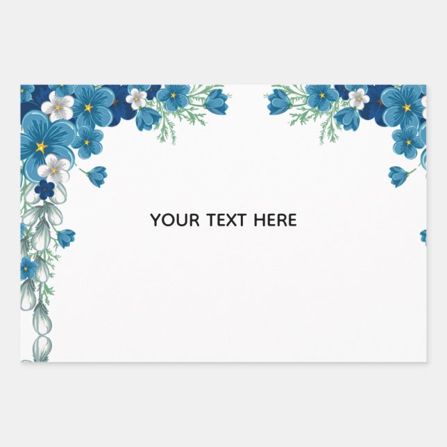 Hoja De Papel De Regalo Crea Tu Propia Floral (Anverso)