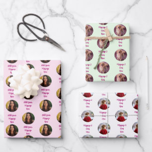 Hoja De Papel De Regalo Crea tu propia foto y mensaje personalizados