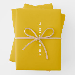 Hoja De Papel De Regalo Crea tu propio diseño amarillo personalizado