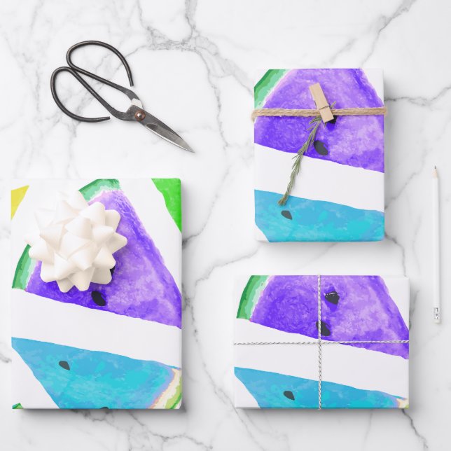 Hoja De Papel De Regalo Creación de patrones de sandía 6 (Anverso)