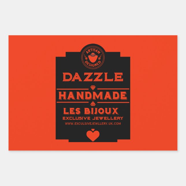 Hoja De Papel De Regalo Creador de joyas (Anverso)