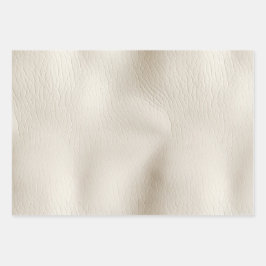 Hoja De Papel De Regalo Cream Faux Leather