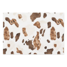 Creamy Brown Chocolate Cow Print Animal Cumpleaños