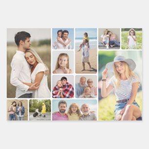 Hoja De Papel De Regalo Crear su propio Collage de fotos de esquinas redon