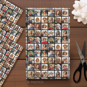 Hoja De Papel De Regalo Crear un Collage de fotos Personalizado con 18 fot