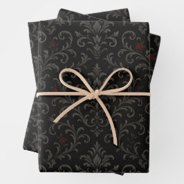 Hoja De Papel De Regalo Crimson Nocturne Bloom Victorian
