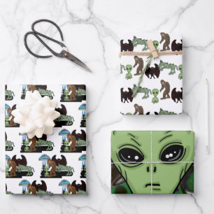 Hoja De Papel De Regalo Criptozoología Criptios Alien Mothman