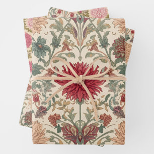 Hoja De Papel De Regalo Crisantemos Florales Art Nouveau de William Morris