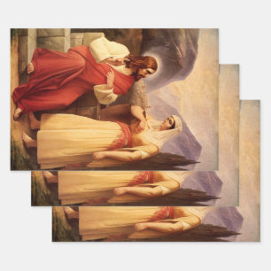 Hoja De Papel De Regalo Cristo y la samaritana por Christian Schleisner