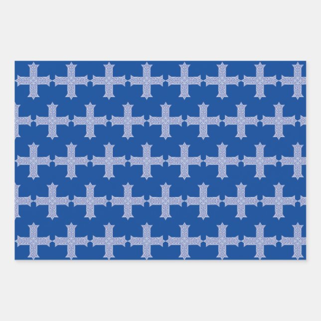 Hoja De Papel De Regalo Cruz cóptica (Anverso)