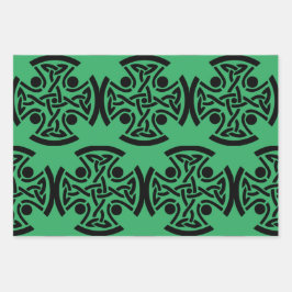 Hoja De Papel De Regalo Cruz cristiana celta