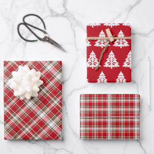 Hoja De Papel De Regalo Cuadro de Navidad con Árbol