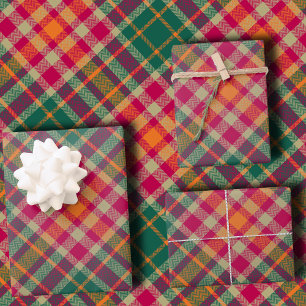 Hoja De Papel De Regalo Cuadro Diagonal Moderno Verde Esmeralda Fucsia Int