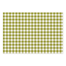 Cuadros de Gingham Verde Oliva