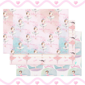 Hoja De Papel De Regalo Cualquier nombre Bonito Ballet Princess Ballerina