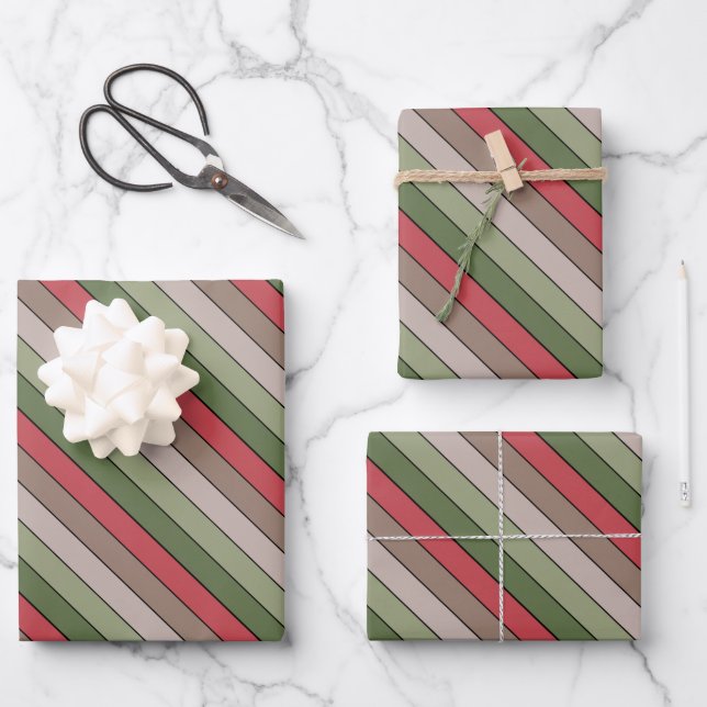 Hoja De Papel De Regalo Cubierta de nueces de pistachio franjas marrones r (Anverso)