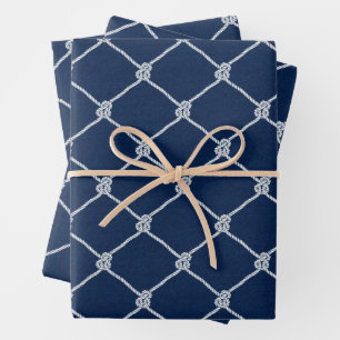 Hoja De Papel De Regalo Cuerdas de Vela Náuticas Costeras