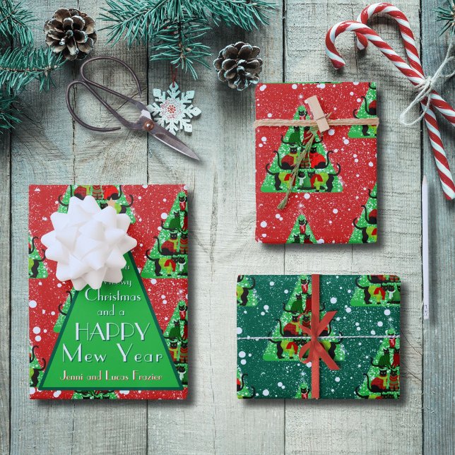 Hoja De Papel De Regalo Cuidados gatos negros en sudorosos árboles de Navi (Subido por el creador)