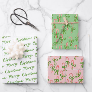 Hoja De Papel De Regalo Cuidados Navidades Candy Canes Navidad Variedad de