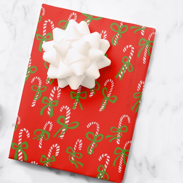 Hoja De Papel De Regalo Cuidados Navidades Candy Canes Navidad Variedad de (Cute Christmas Candy Canes Xmas Holiday Red White Green Wrapping Paper Sheets
)