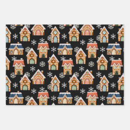 Hoja De Papel De Regalo Cuidados Navidades Gingerbread Cookies Snowflakes