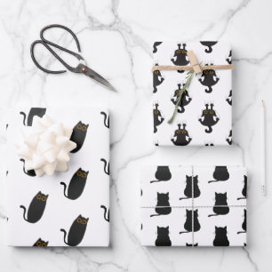 Hoja De Papel De Regalo Cuidados y simples papeles de envolvimiento de gat