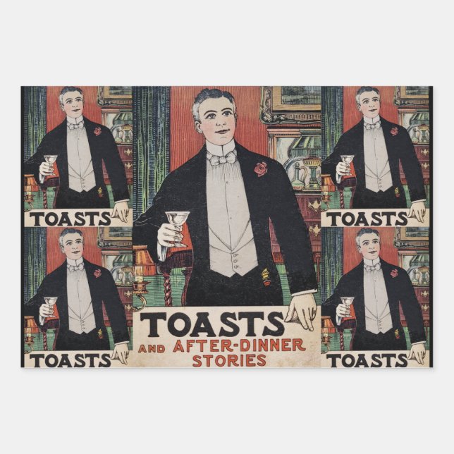 Hoja De Papel De Regalo Cultura de cócteles de época victoriana (Anverso)