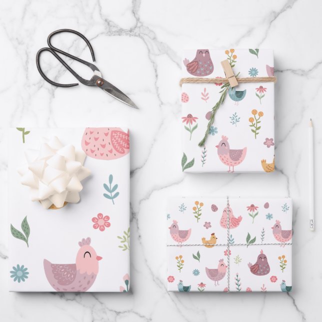 Hoja De Papel De Regalo Cumpleaños de la chica Cute (Anverso)