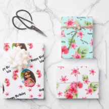 Cumpleaños de Luau Playa Tropical Nombre