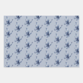 Hoja De Papel De Regalo Cumpleaños de Mariposa Azul Bonita