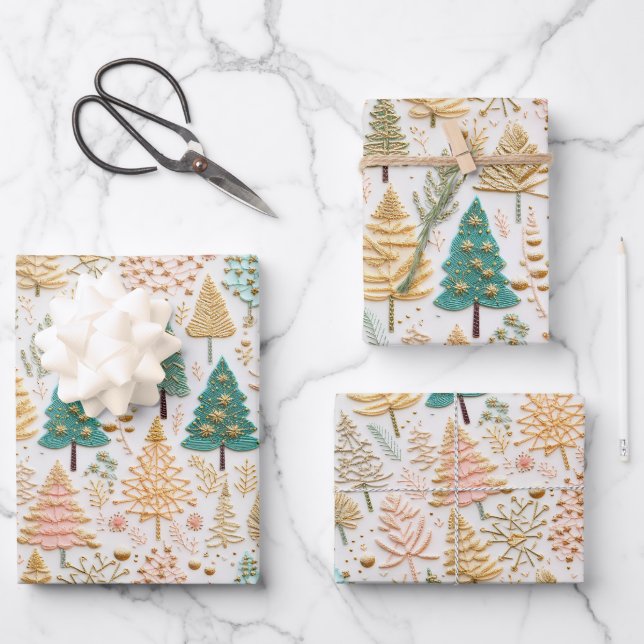 Hoja De Papel De Regalo Cumpleaños del Chica Winter Wonderland (Anverso)