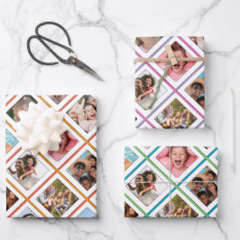 Hoja De Papel De Regalo Cumpleaños del collage de fotos