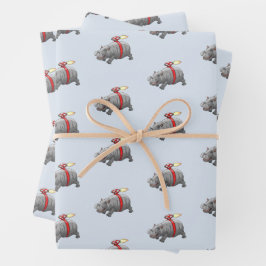 Hoja De Papel De Regalo Cumpleaños del Hipopótamo Cohete