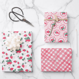 Hoja De Papel De Regalo Cumpleaños del tema de Berry o regalo de Baby Show