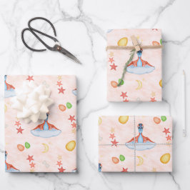 Hoja De Papel De Regalo Cumpleaños Jurásico de Niño Bebé Adorable Dinosaur