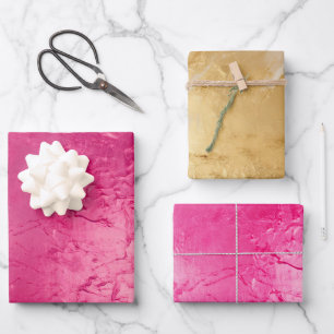 Hoja De Papel De Regalo Cumpleaños Rosa Glam Chic Femenino