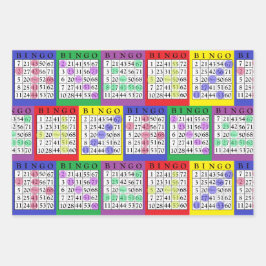 Hoja De Papel De Regalo Cumpleaños temática de BINGO