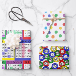 Hoja De Papel De Regalo Cumpleaños temática de BINGO