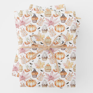 Hoja De Papel De Regalo Cupcakes Halloween Trépidos Cupcakes