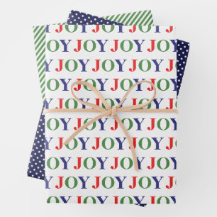 Hoja De Papel De Regalo Curte diciembre Temporada de Invierno Joy Wordart