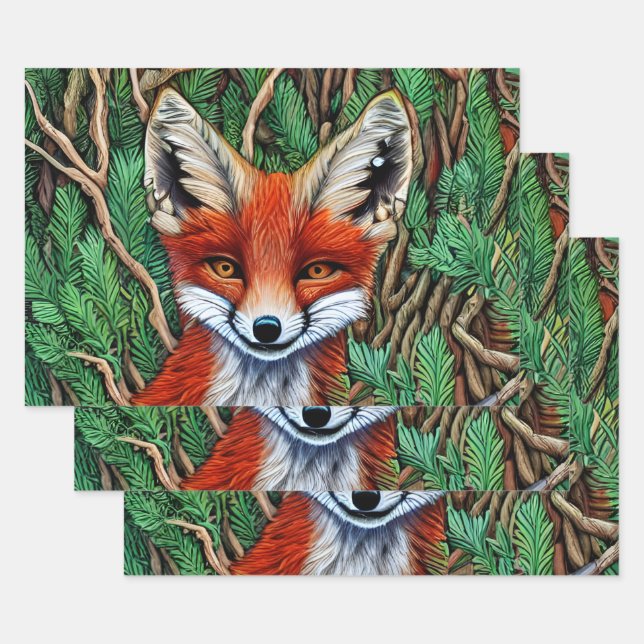 Hoja De Papel De Regalo Curte Little Wilderness Fox (Set)