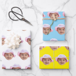 Hoja De Papel De Regalo Custom Baby Photo, Baby Photo Face