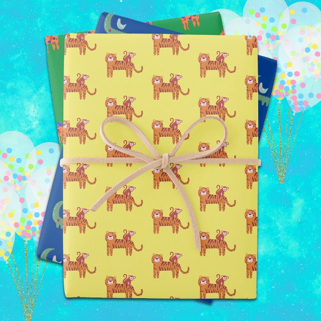 Hoja De Papel De Regalo Cute Animals Three Designs Kids  (Subido por el creador)